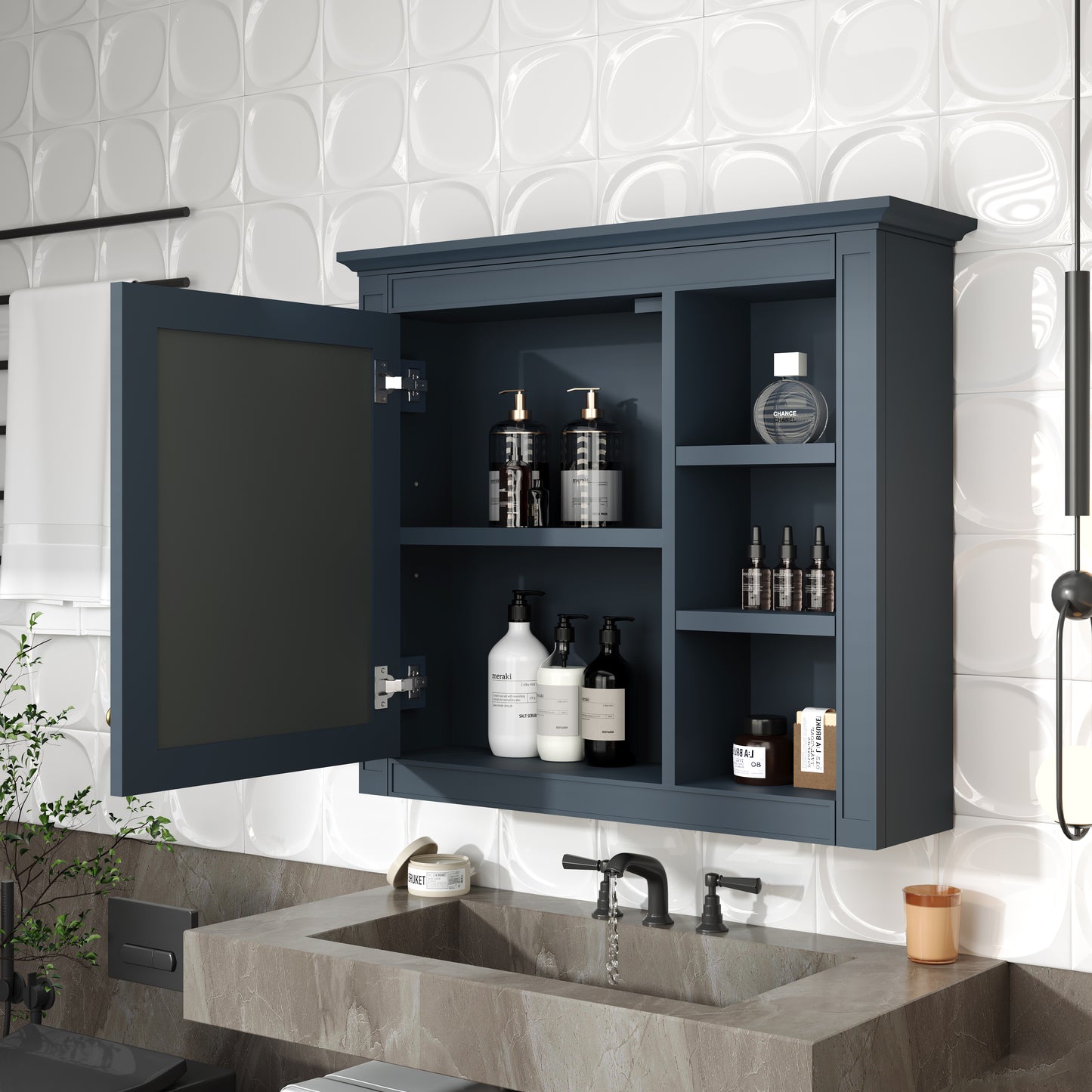 30 X 28 Medicine Cabinet, Wall Mounted Bathroom Storage Modern