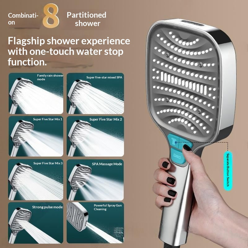 Square Pressurized Shower Head with 1.5m Pipe & Brackets - Multiple Styles
