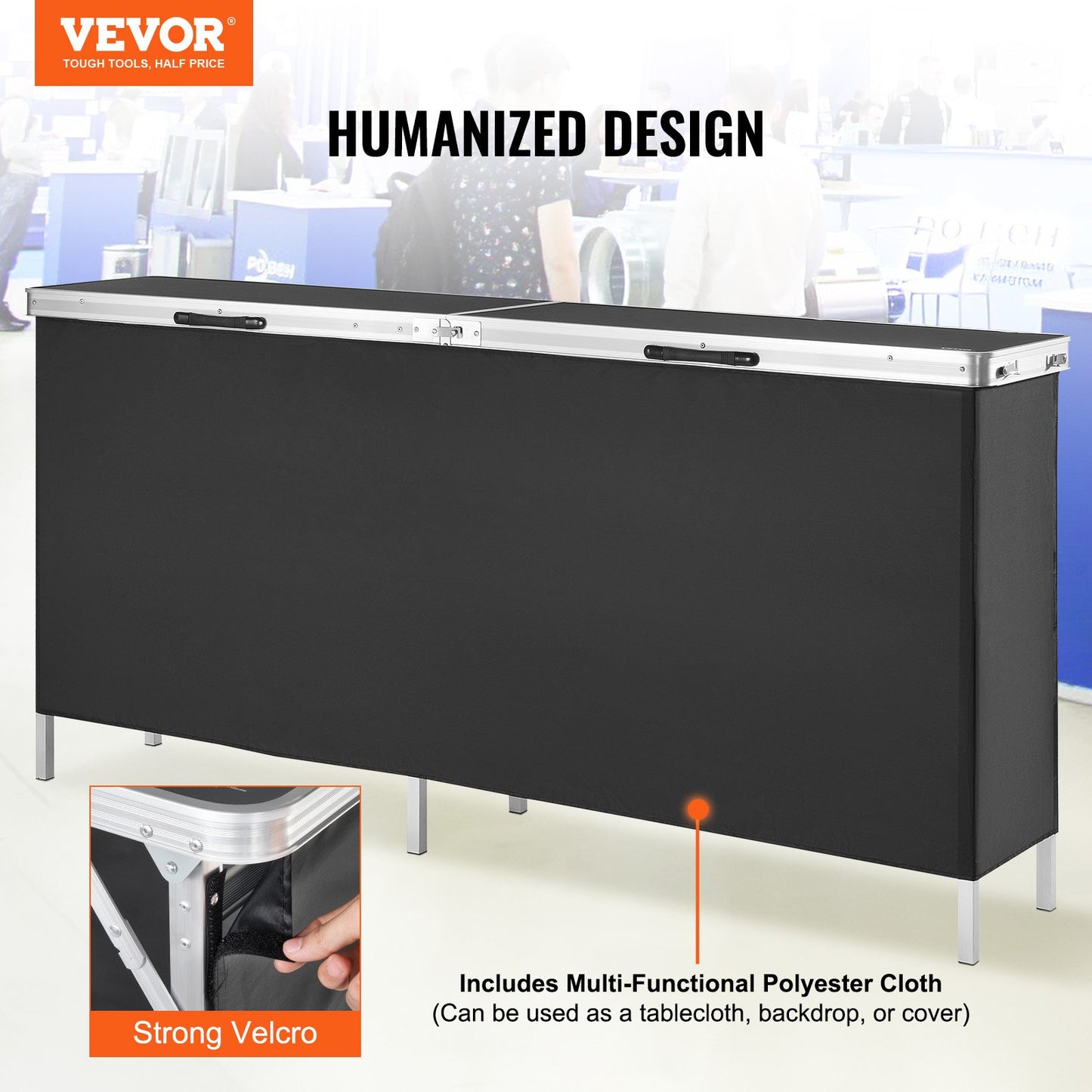 Extra Long Folding Portable Bar Table - Indoor & Outdoor Use