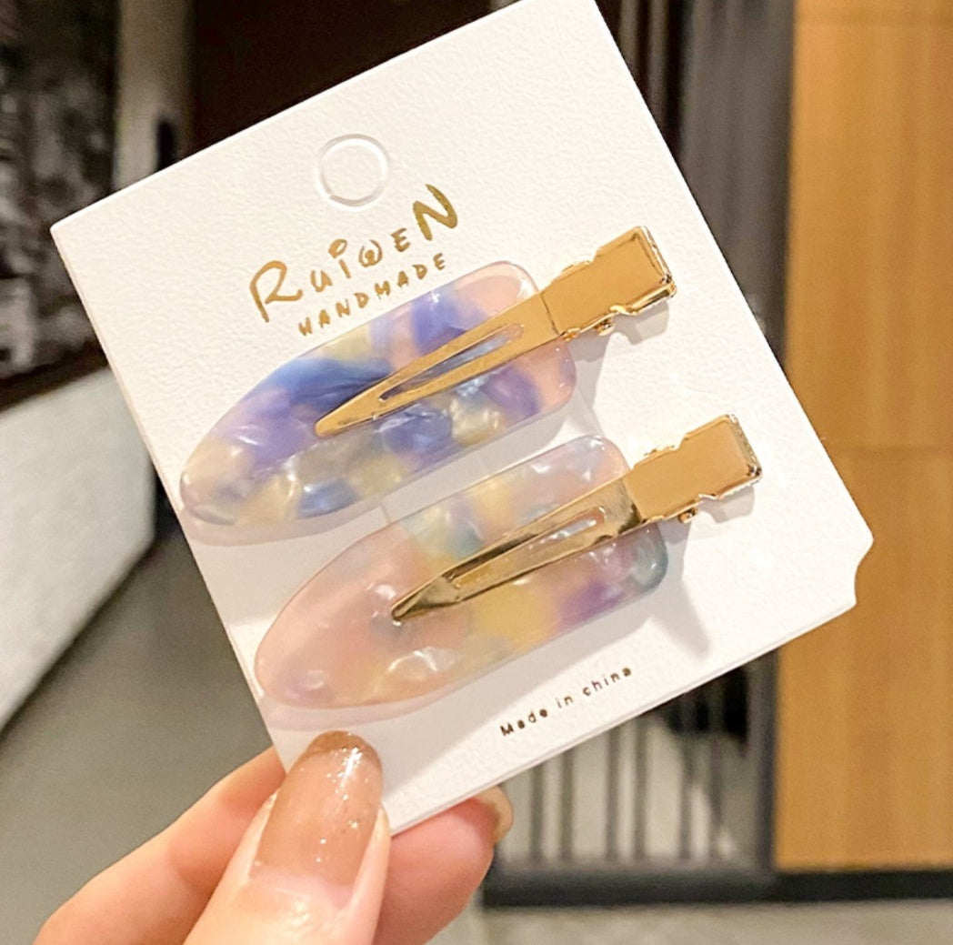Women's Seamless Hair Barrettes - Acetate Fashion Hair Accessories 4 Pack