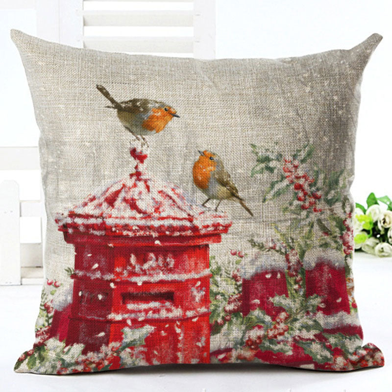 Christmas Santa Claus Pillowcase Cushion Cover - Festive Home Decor 45x45cm