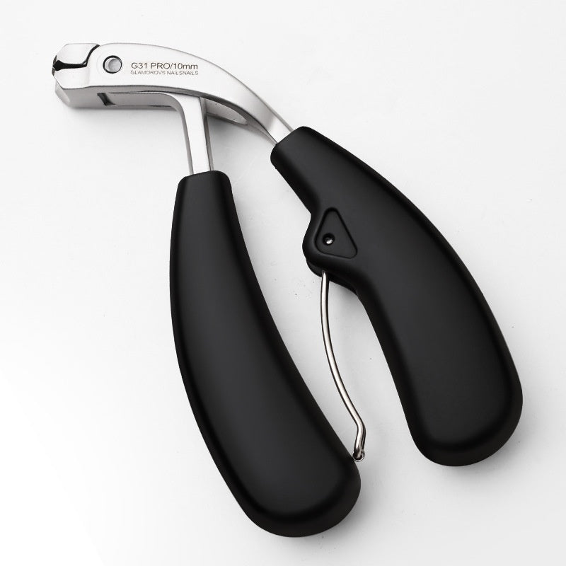 Large Opening Anti-Splash Nail Clippers with Secondary Blade - Black
