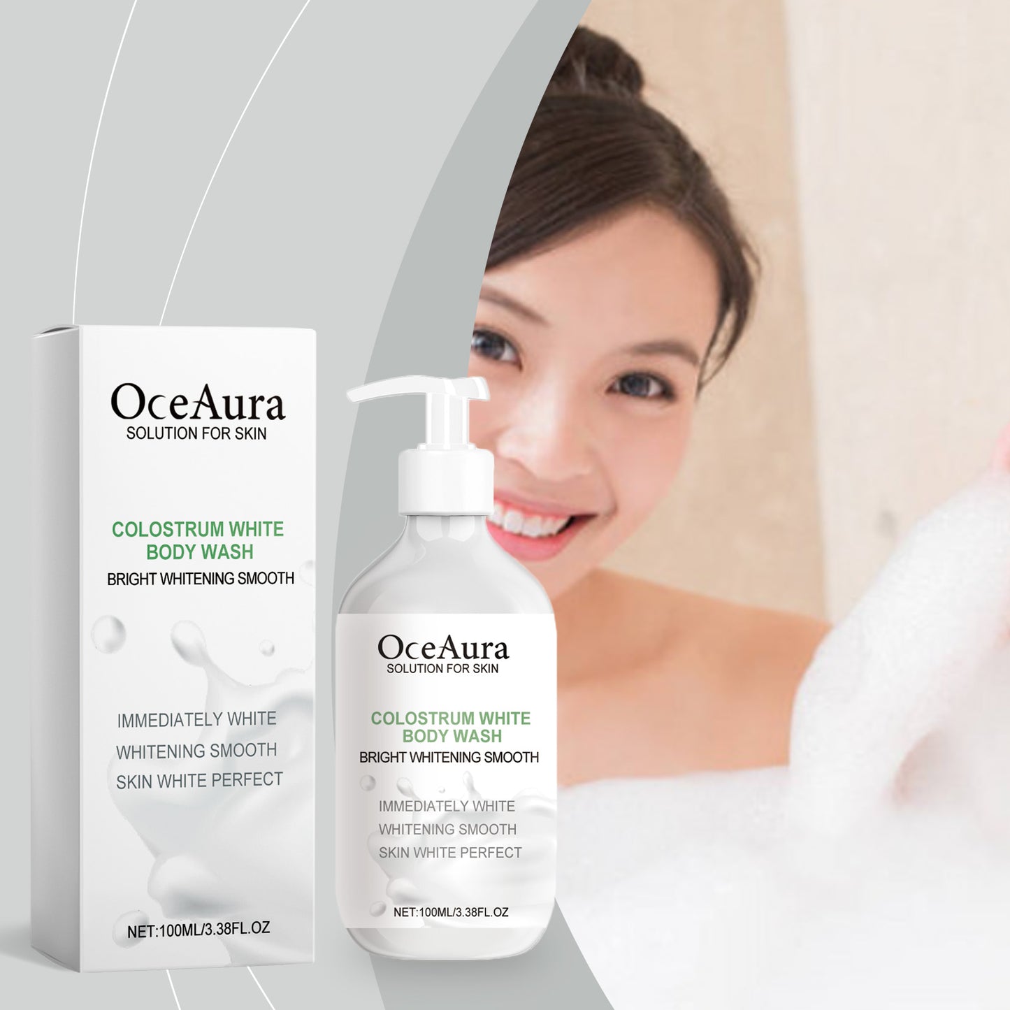 Brightening Body Wash - Exfoliating & Hydrating Skin Cleanser, 100ml