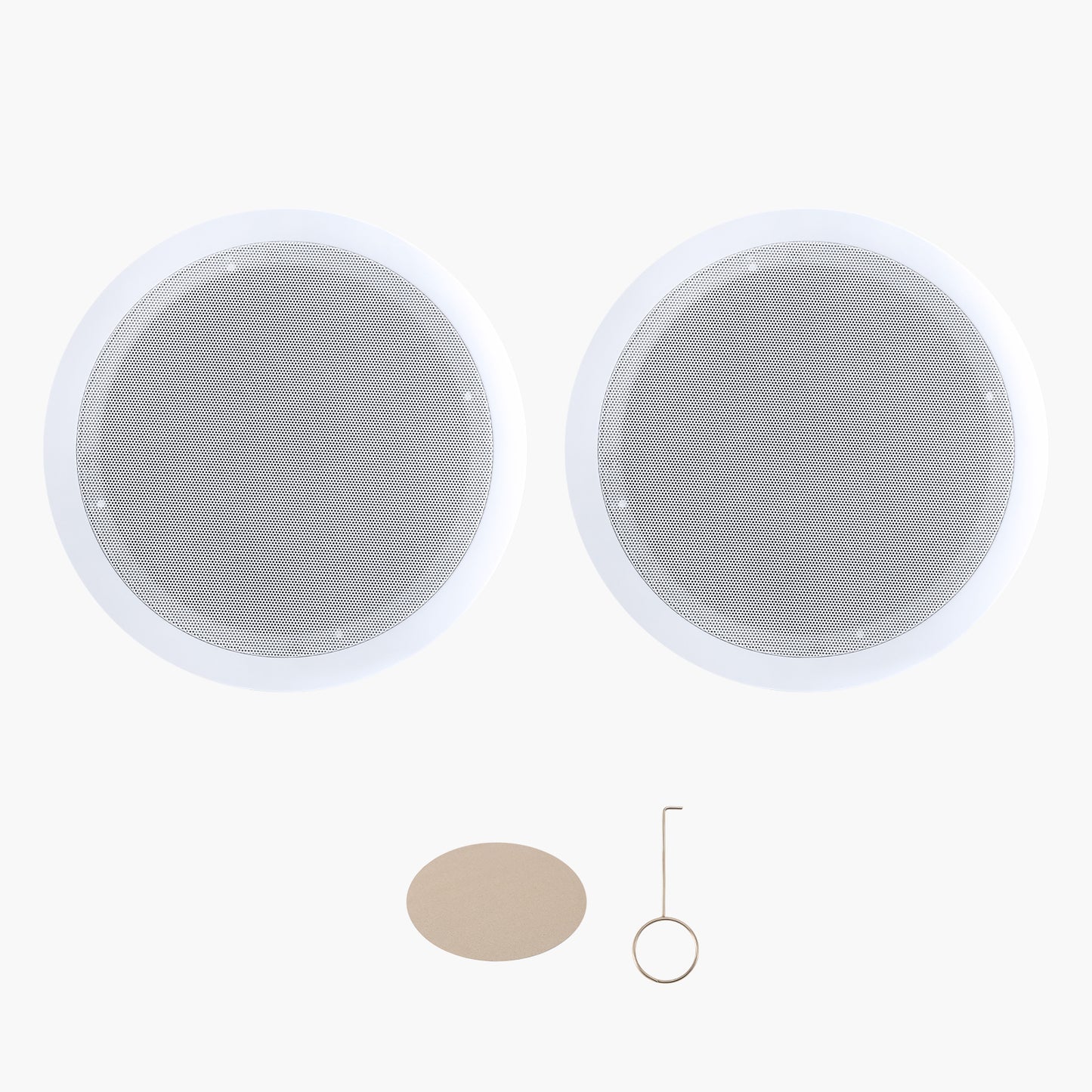 In-Ceiling Speakers 8-Inch 2-Way Flush Mount Hi-Fi Sound 150W Peak for Home & Covered Patio