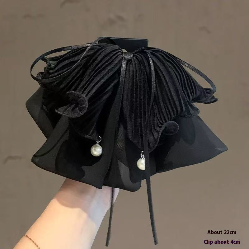 Korean Style Ponytail Grip Clip - Chiffon Bow