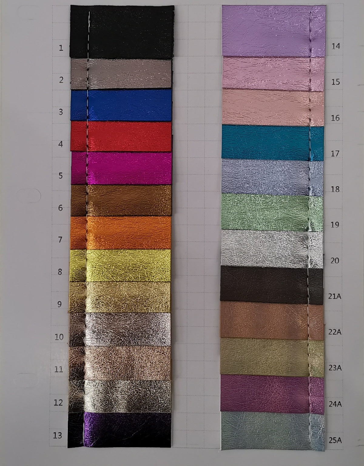 Simulation Metal Film PU Leather for Crafts & Upholstery - Multiple Colors