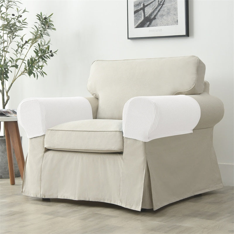 Solid Color Sofa Armrest Cover Set - Protective & Versatile Home Decor