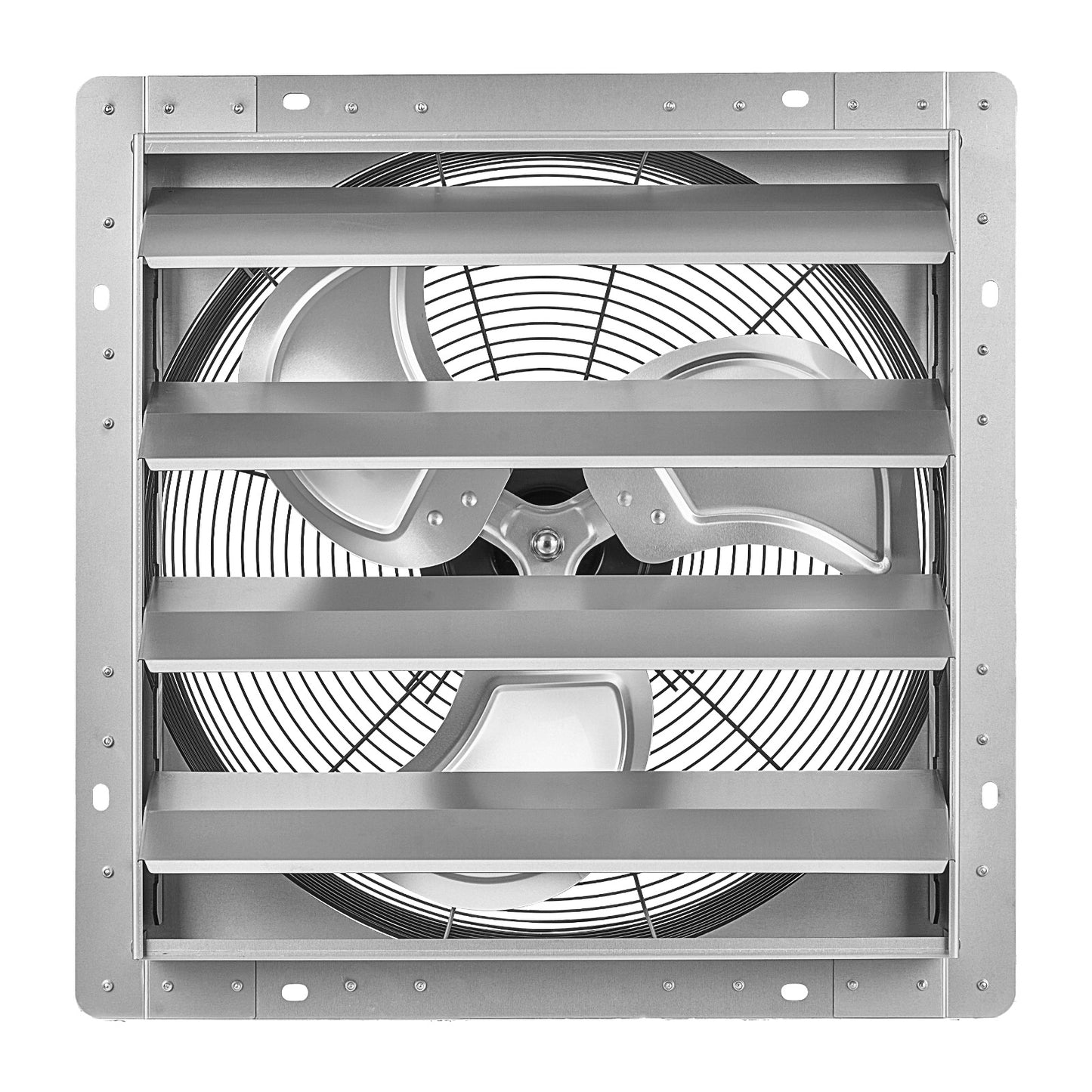 18 Inch Wall-Mounted Exhaust Fan with Louvers 3051 CFM Low Noise Steel Housing
