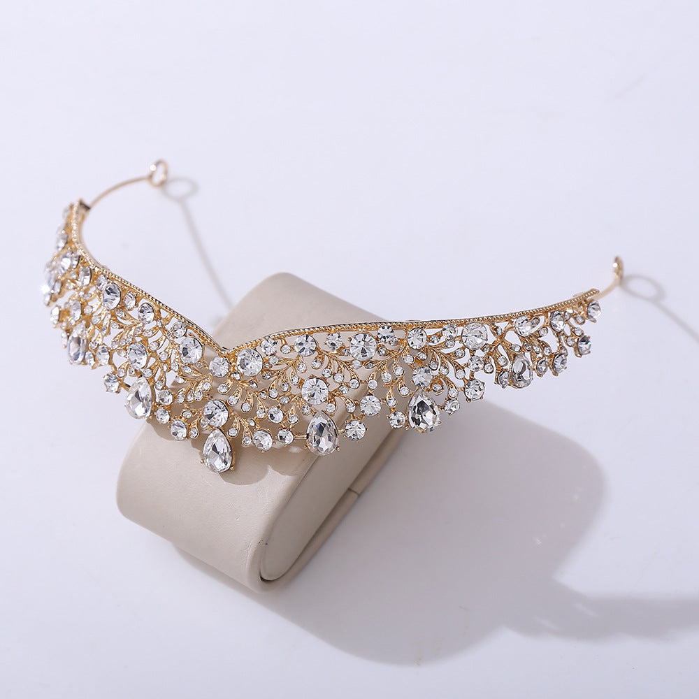 Rhinestone Baroque Headband Crown - Handmade Alloy