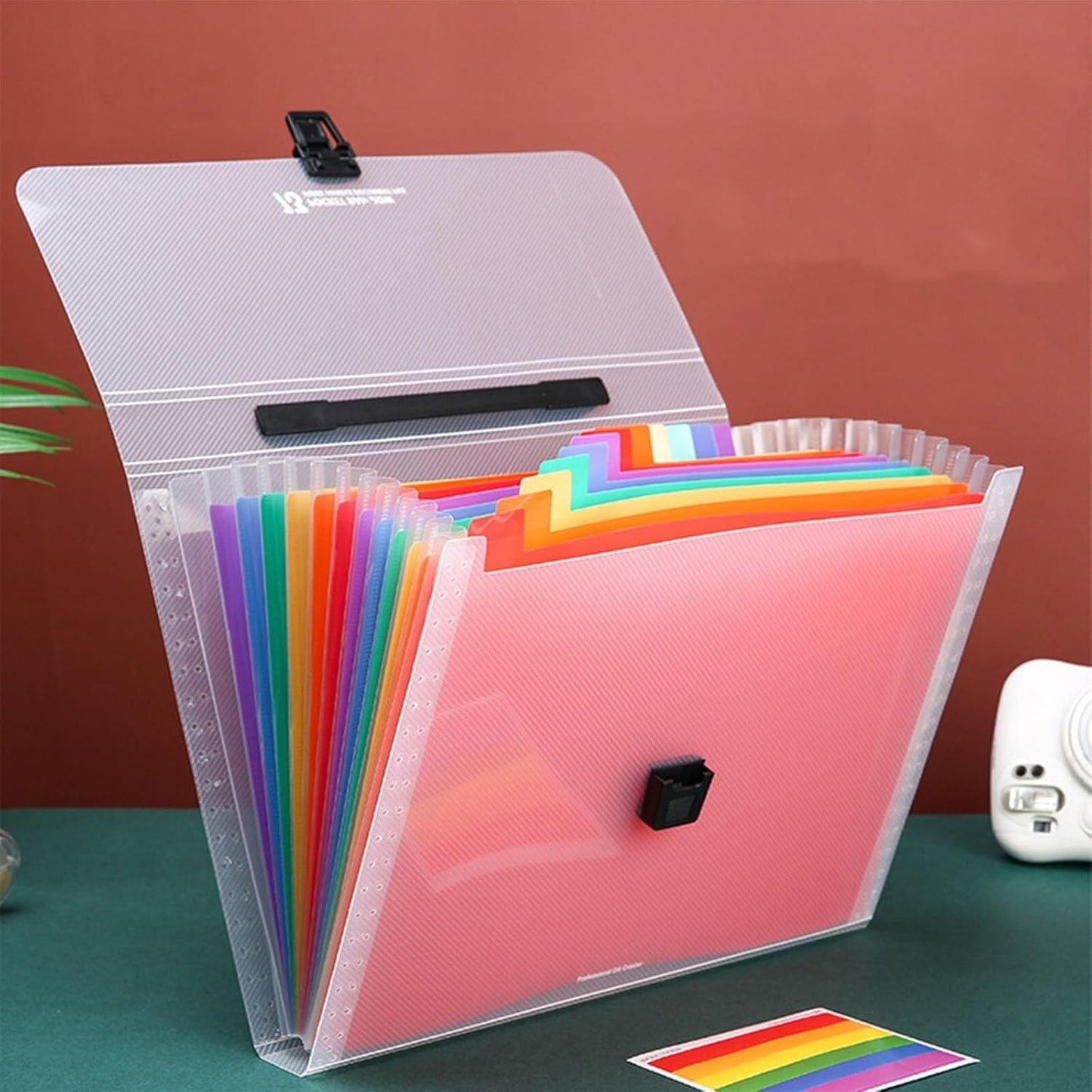 Large Capacity Accordion File Organizer - 13 Pocket A4 Folder