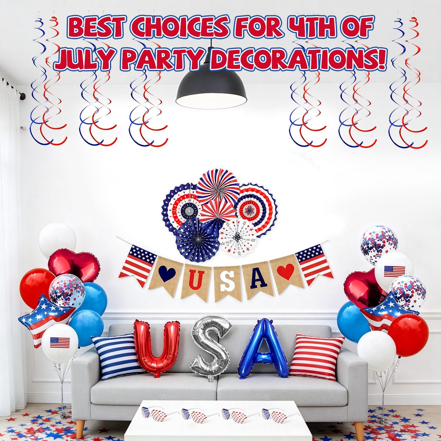 Complete 4th of July Decoration Set - Patriotic Party Supplies