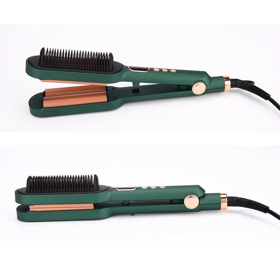 Hair Straightening Comb and Curling Iron Combo - Multi-Function Hair Styling Tool