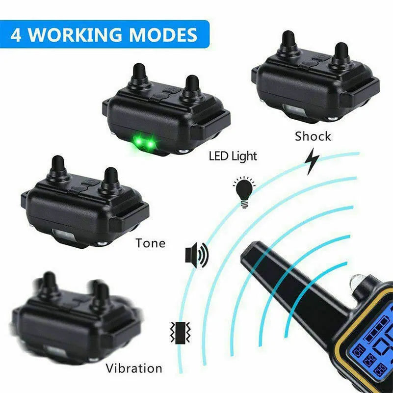 Dog Training Collar with Remote Shock and Waterproof PET Trainer - Rechargeable, US Standard