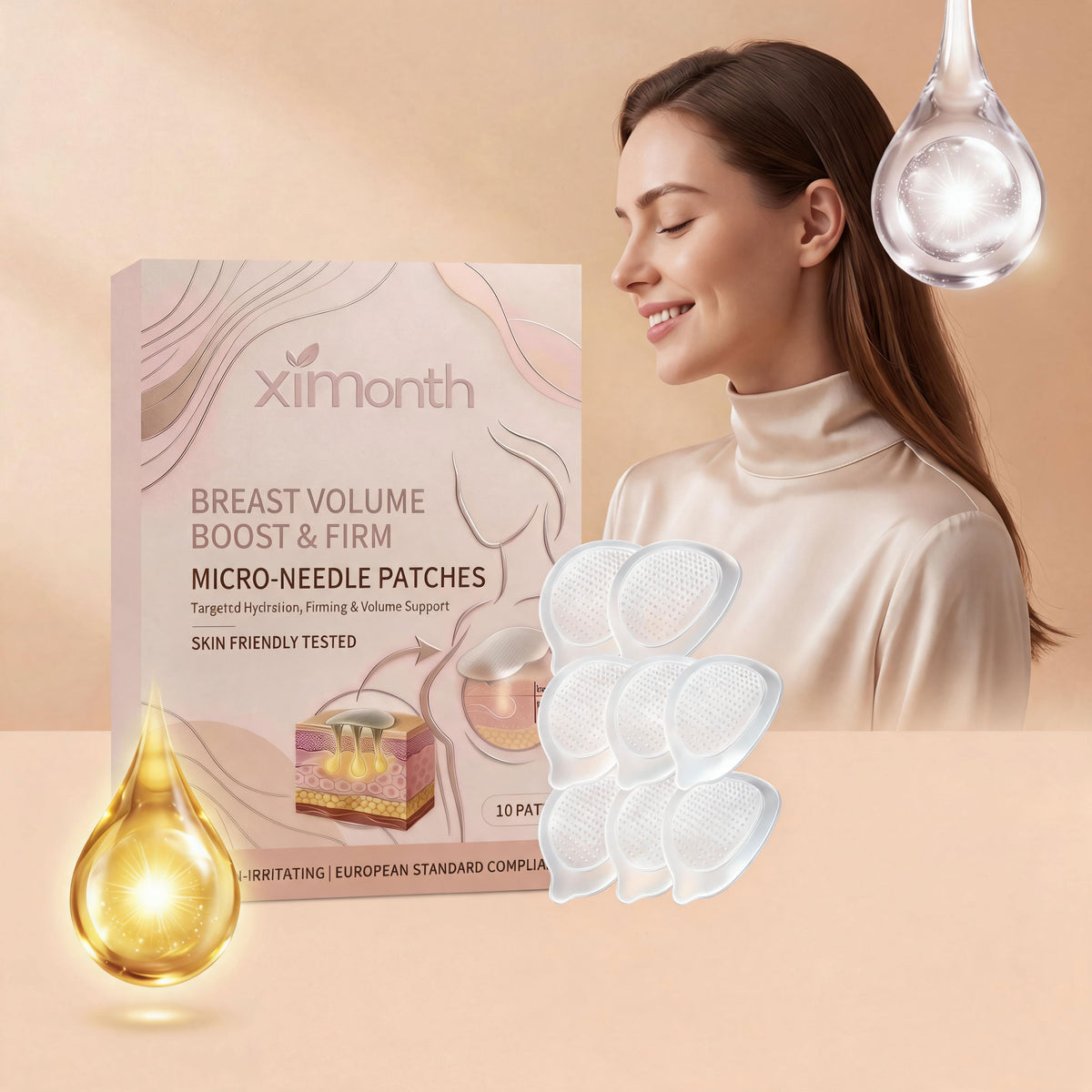 Breast Enhancement Microneedle Patch, 10 Pieces Per Pack