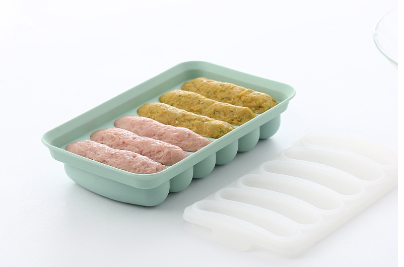 Silicone Sausage and Meatball Mold - Food Grade, Heat Resistant, Green