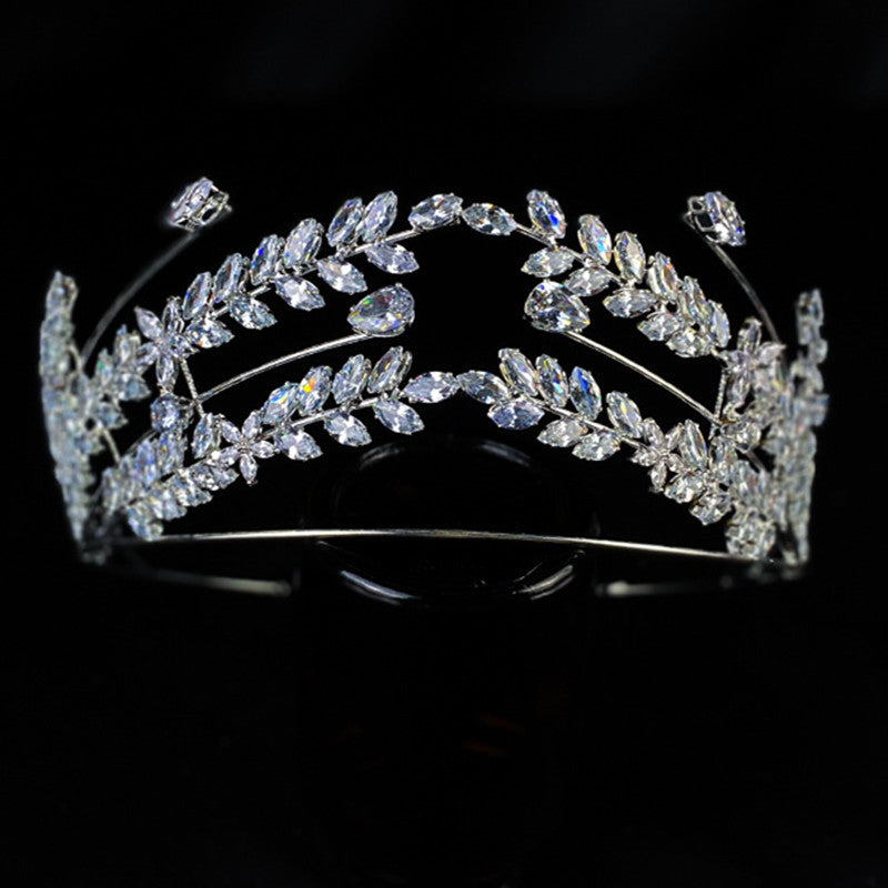 Vintage Crown Bridal Tiara Headpiece - Silver