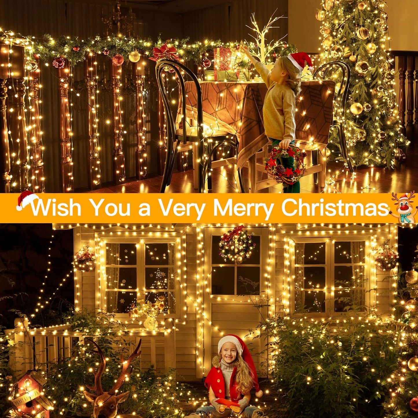10m Waterproof LED String Lights for Indoor & Outdoor Decor - Multiple Modes