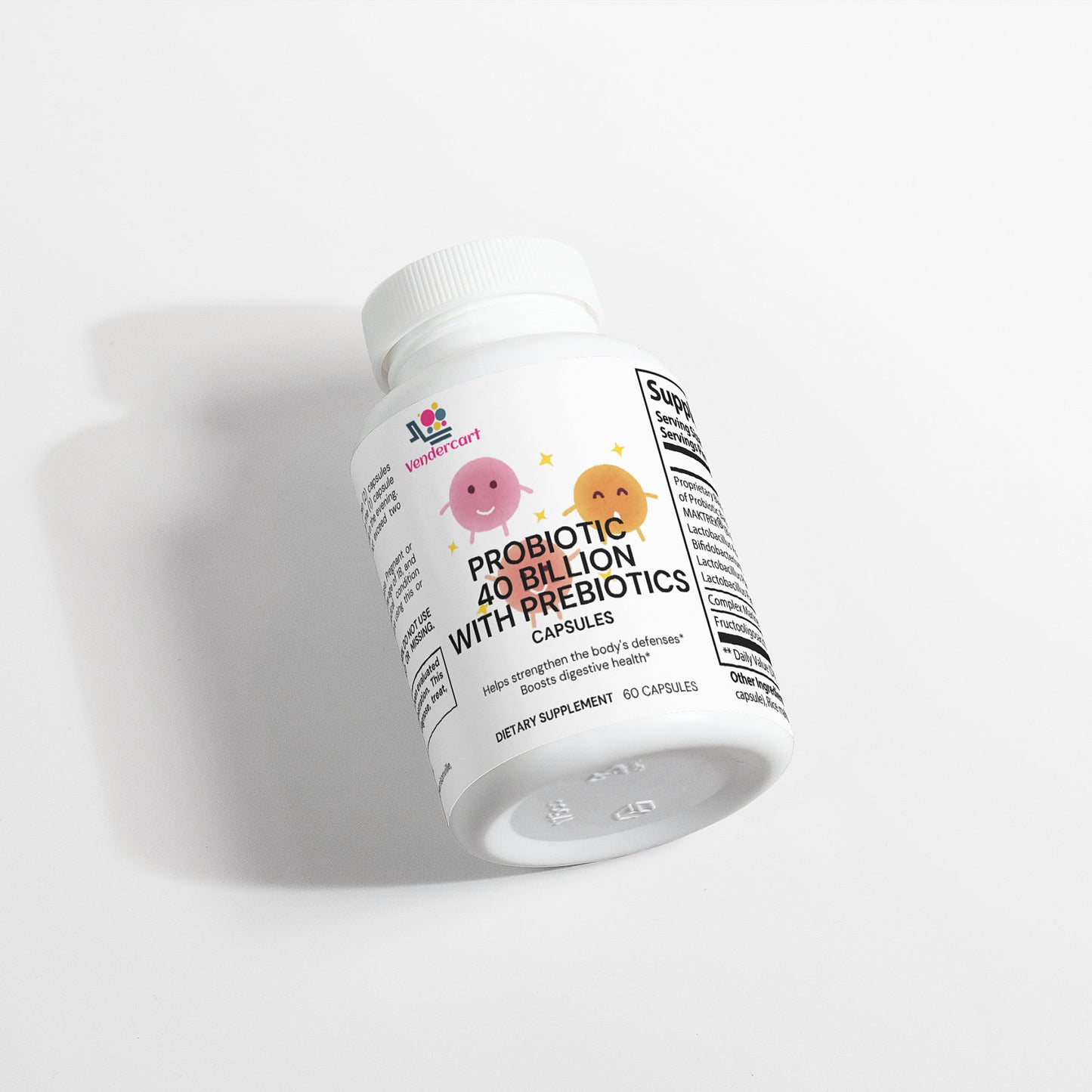 Probiotic 40 Billion CFU Supplement with Prebiotics for Digestive Health