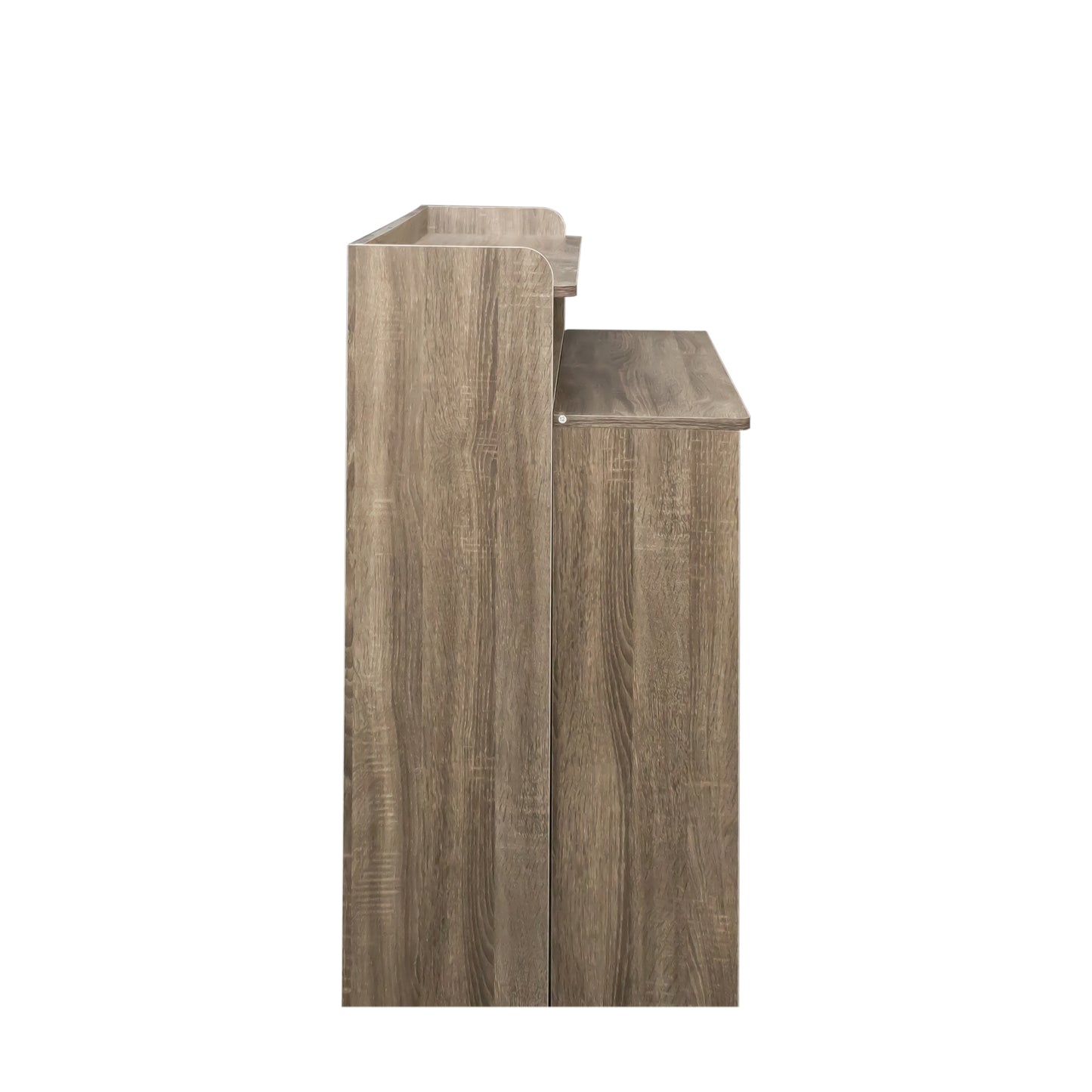 Modern Extendable Dining Table with Storage - Barnwood