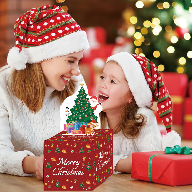 Red Christmas Money Box - Holiday Party Decoration