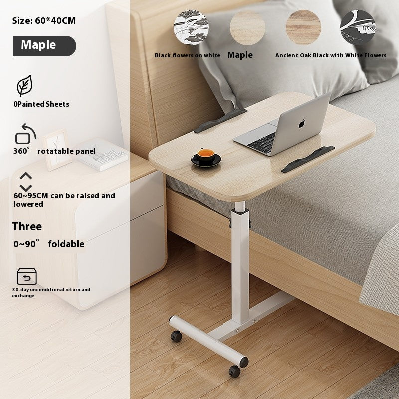 Adjustable Laptop Bedside Table - Portable, Rotating, Modern Design