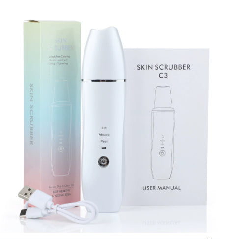 Ultrasonic Facial Skin Spatula Pore Cleansing Device