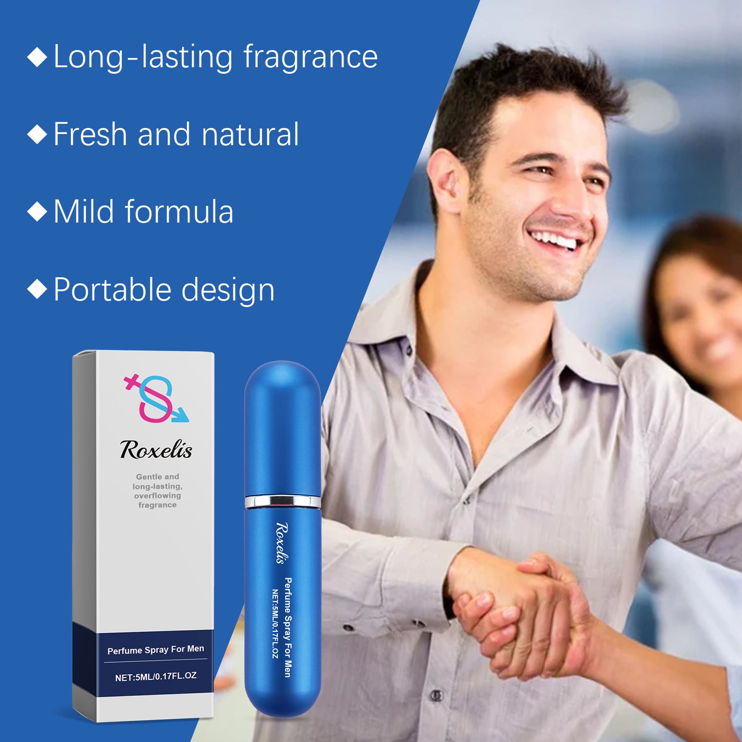 Portable Men's Oriental Perfume Spray - 5ml Long-Lasting Fragrance