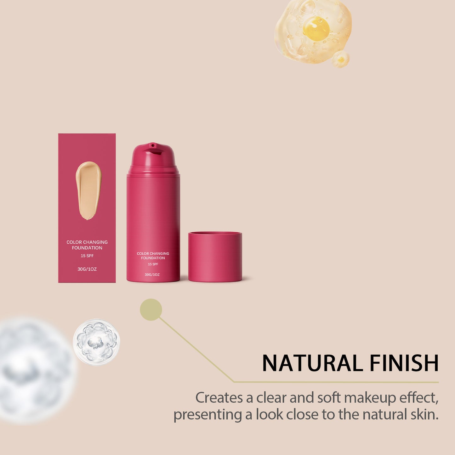 Temperature-Sensitive Toning Liquid Foundation - 30g