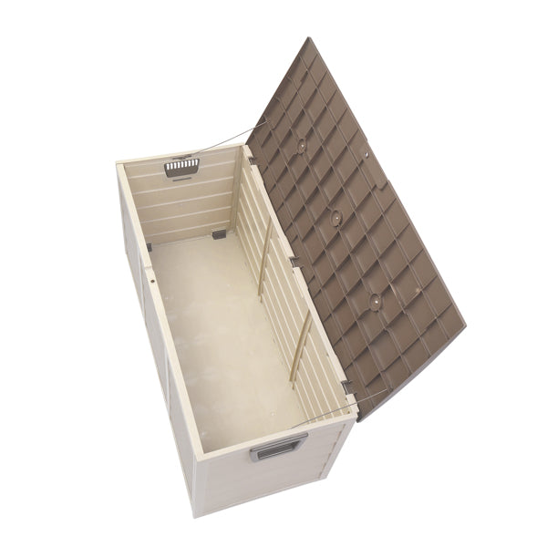 75 Gallon Weather-Resistant Plastic Outdoor Storage Box with Wheels