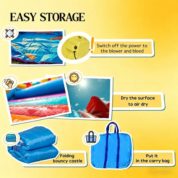 Inflatable Bounce House with Inflator - Large Kids Play Area