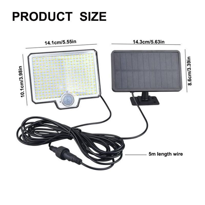 2-Pack Solar Motion Sensor Floodlights 2600 Lumens IP67 Waterproof Outdoor Lighting