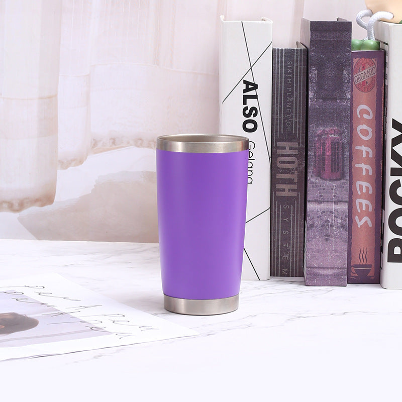 20oz Double-Wall Stainless Steel Car Mug - Vacuum Insulated Drinkware