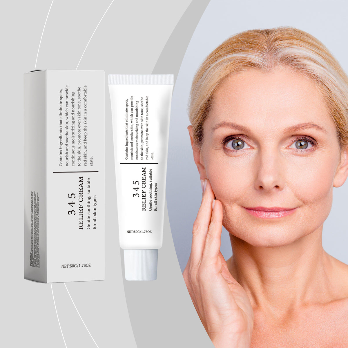 Moisturizing Face Cream with Hyaluronic Acid & Aloe 50g - Soothing Skin Care