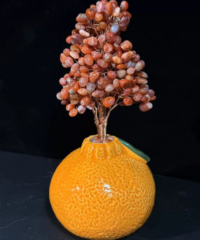 Orange Ceramic Vase - Decorative Home & Office Accent - Multiple Quantities