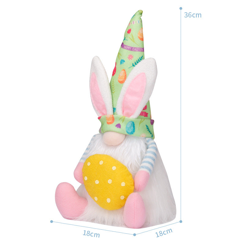 Easter Bunny Faceless Doll Decoration Small Gift for Holiday Festive Decor