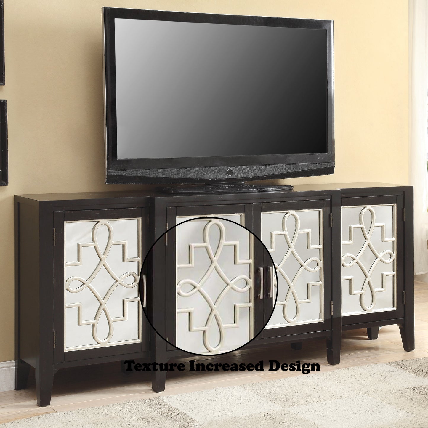 Kacia Antique Black Console Cabinet - Stylish Storage Solution