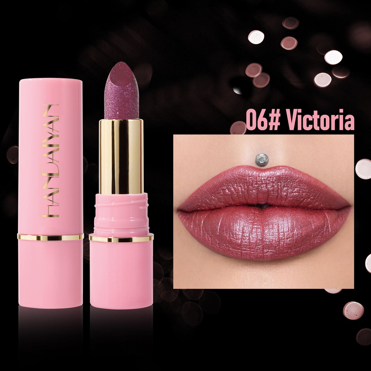 Pearlescent Lipstick Set 8 Colors Moisturizing Waterproof Lip Color
