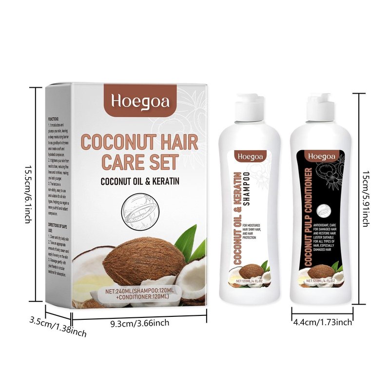 Coconut Milk Shampoo and Conditioner Set - 2 x 120 ml