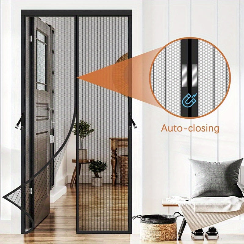 Magnetic Mosquito Screen Door - Diamond Mesh, No Drilling, Breathable Insect-proof Mesh