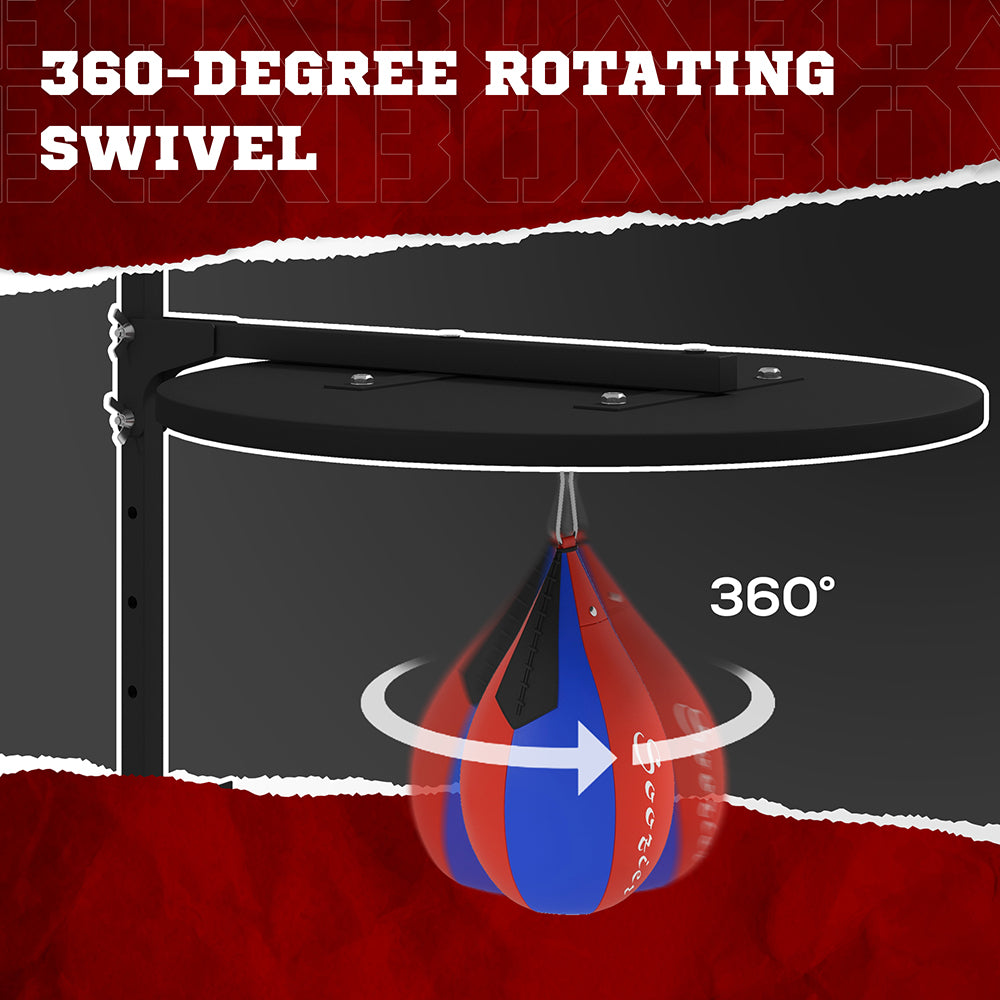 Height Adjustable Wall Mounted Speed Bag Platform - 360° Swivel