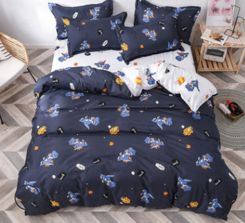 Aloe Cotton Bedding Sheets Set - Four-Piece Bed Linen for Home