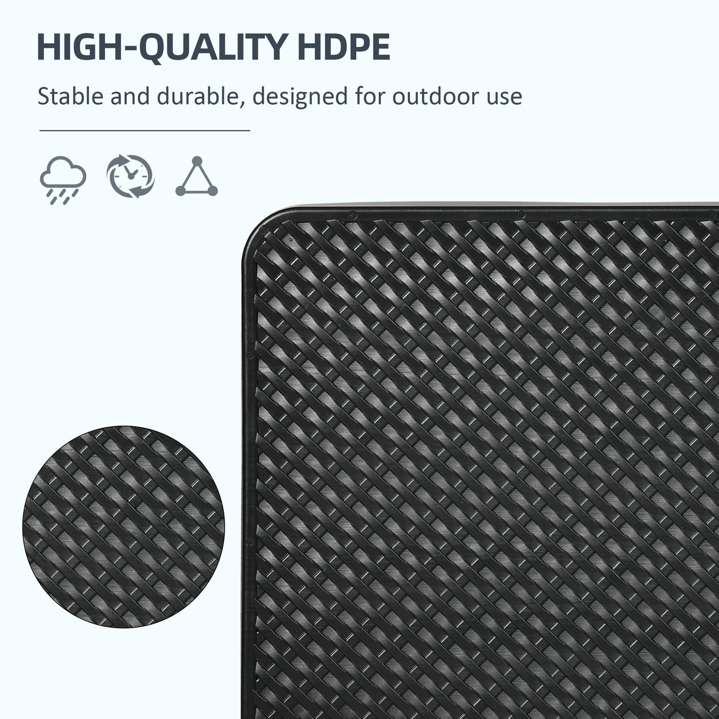 Cantilever Umbrella Base Weights - 4PCs Heavy Duty HDPE, Black
