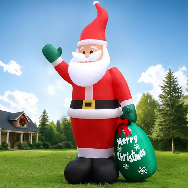 10 FT Christmas Inflatable Santa Claus Decoration with LED Lights