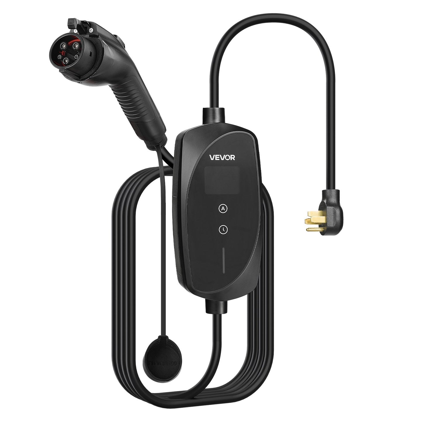 Portable Level 2 EV Charger 40A 240V with 25 Ft Cable Black