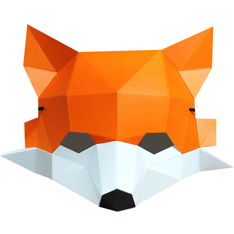 Half Face Masks for Party, Halloween & Cosplay - Fox, Panda, Elk, Elephant Styles