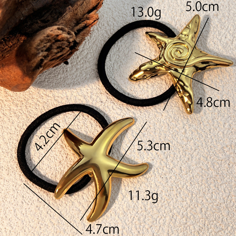 Stainless Steel Hair Band with Starfish Charm