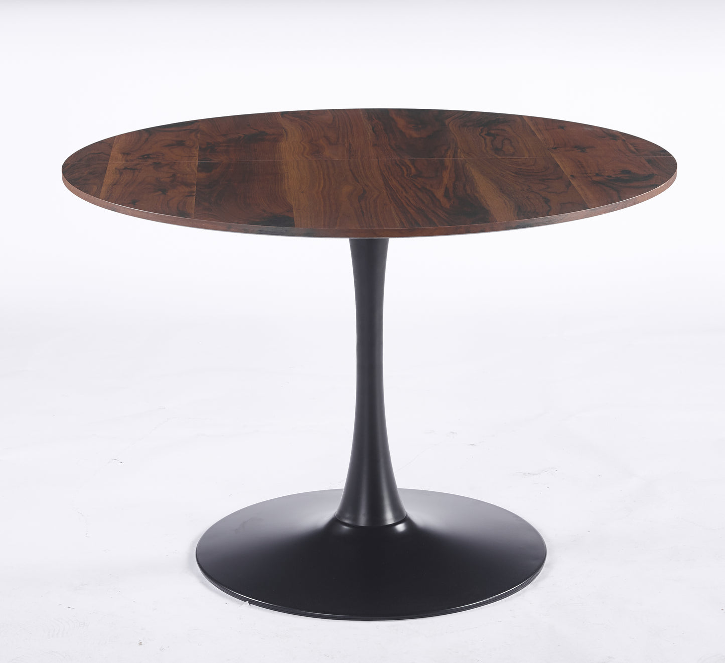 42.1 Walnut Color Top Tulip Table, Mid-century Dining Table For 4-6
