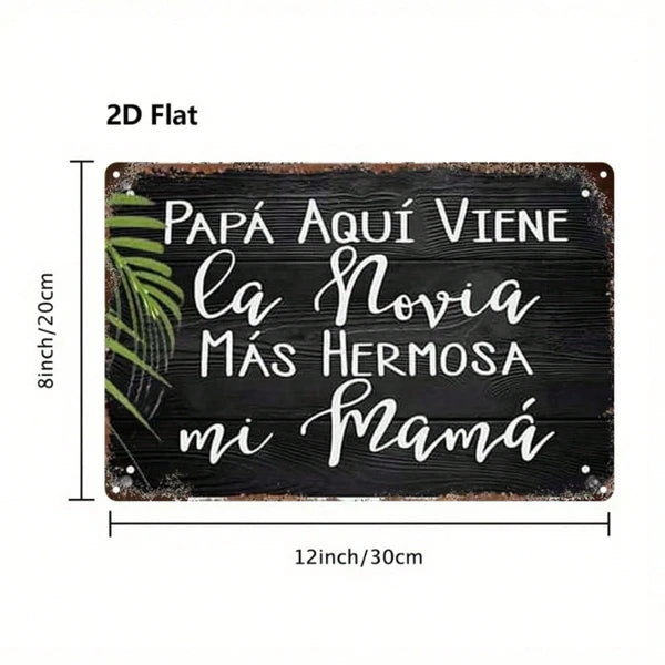 Metal Tin Wall Decoration - 20 cm x 20 cm Artistic Design