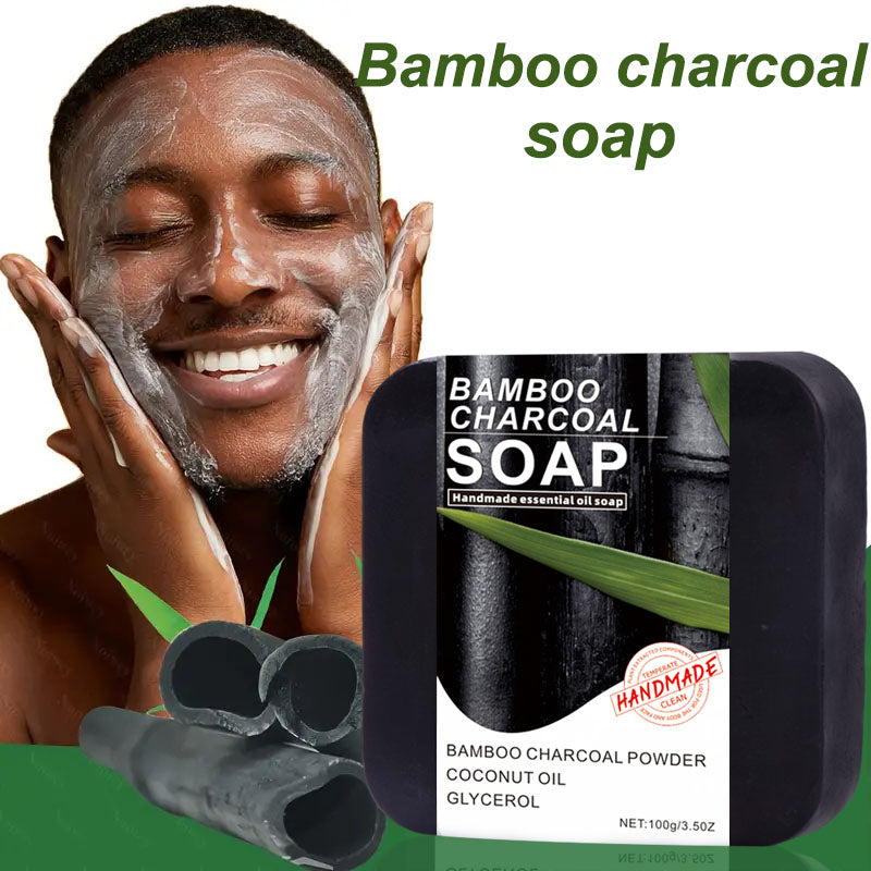 Bamboo Charcoal Essential Oil Soap for Body Care - 100g