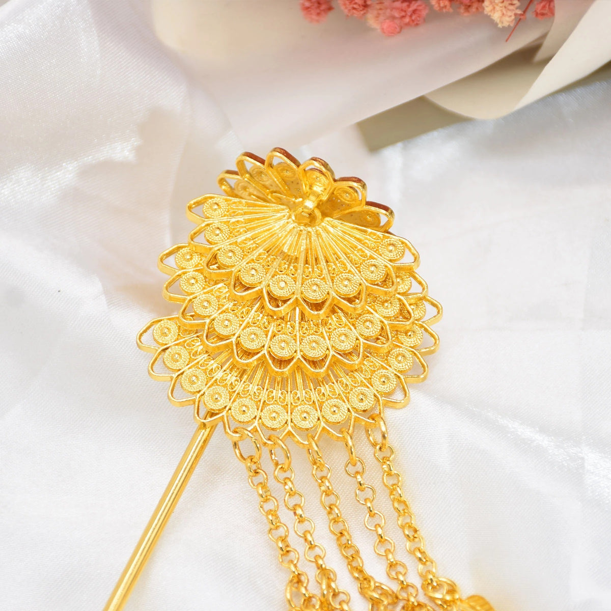 Ethnic Style Dai Golden Phoenix Hairpin